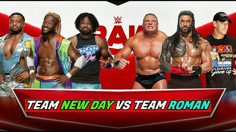 Team NEW DAY Vs Roman Reigns John Cena & Brock Lesnar WWE 2K22