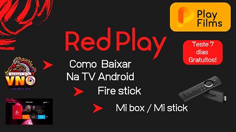 COMO BAIXAR O REDPLAY NA TV ANDROID / FIRE STICK / MI BOX E MI STICK