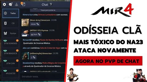 MIR4 NFT: Clã ODÍSSEIA no PVP de CHAT do NA23, já vorou até MEME...