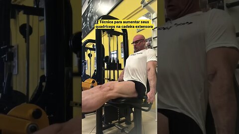 Técnica para aumentar seus quadríceps na cadeira extensora #shorts