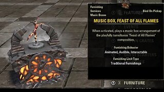 ESO MUSIC BOX! - Feast of all Flames (Furnishing) Elder Scrolls Online Soundtrack