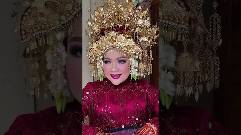 CANTIK SEKALI ! PENGANTIN PAKAI SUNTING ADAT SUMATERA SELATAN #short #shorts #shortvideo