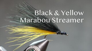 Black & Yellow Marabou Streamer