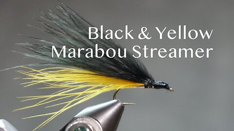 Black & Yellow Marabou Streamer