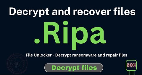 How to decrypt files and repair Ransomware files .Ripa