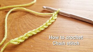 How to crochet a chain stitch.