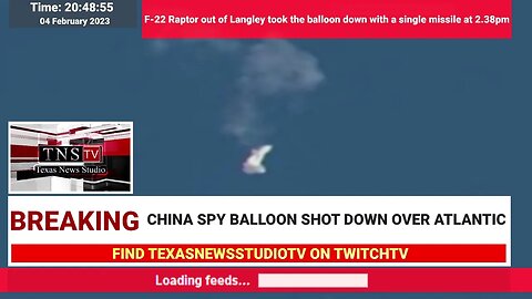 CHINA SPY BALLOON SHOT DOWN OVER ATLANTIC