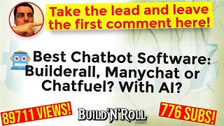 🤖 Best Chatbot Software: Builderall, Manychat or Chatfuel? With AI?