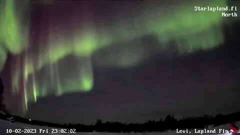 Northern Lights-Levi, Finland 🌟 02/10/23 22:58