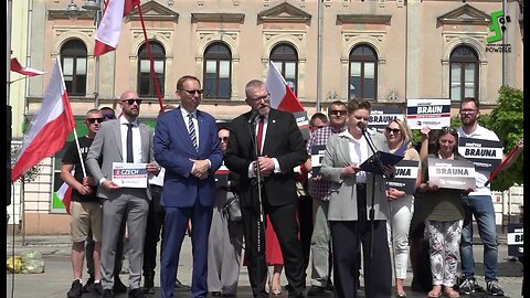 Drużyna Brauna w akcji - prezentacja kandydatów w wyborach do Euro-Kołchozu, Kielce 02.05.2024