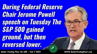 S & P 500 Reverses Lower after Chairman Powell's Speech