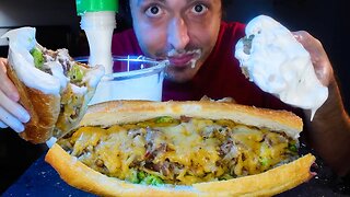 BIG CHEESE SPICY BACON RANCH SANDWICH * ASMR NO TALKING * | NOMNOMSAMMIEBOY