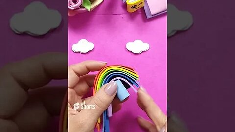 DIY - How to Make Rainbow kawaii pencil topper: Learn how to make this fun and cute piece #shorts