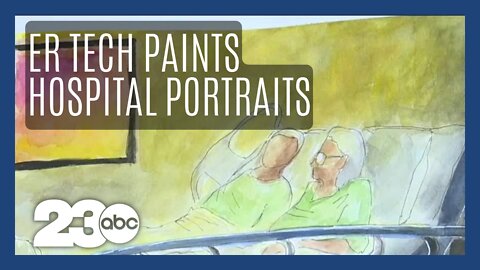 Southern California ER technicians paint portraits of caregivers