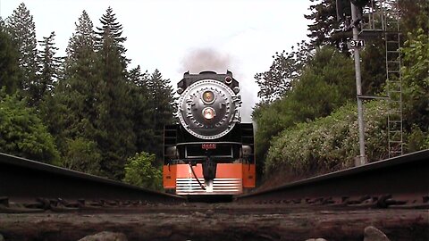 Giant Steam Train Runs Over Camera REMASTERED in 4K