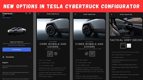 New Options In Tesla CyberTruck Configurator