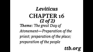 Leviticus Chapter 16 (Bible Study) (2 of 2)