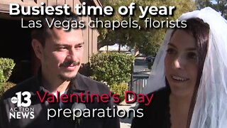 Las Vegas wedding chapels, florists see busiest time of year ahead of Valentine's Day