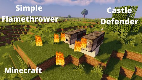 How to make Flamethrower in Minecraft || Simple Castle Defender || Tutorial