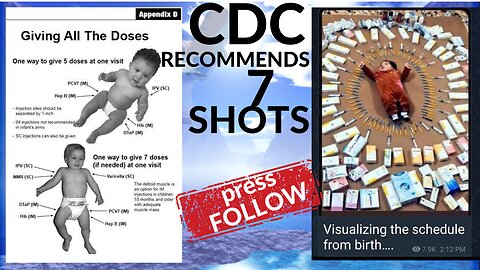 WARNING⚠️ INSTRUCTIONAL VIDEO ON A CHILD! CDC RECOMMENDS 7 SHOTS FOR BABIES AT ONCE