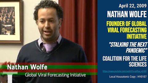 Nathan Wolfe (Global Viral Forecasting Initiative) "Stalking the Next Pandemic" (Apr 22 2009)