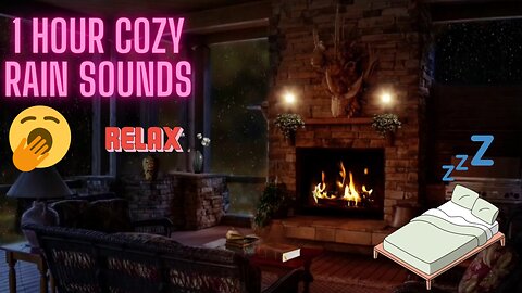 Cozy Rain Sounds for Sleep | Fireplace | Cottage | Sleep