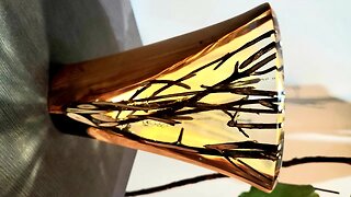 "Twig Vase". Wood lathe turning with resin. Fight child trafficking at ArtForOUR.org