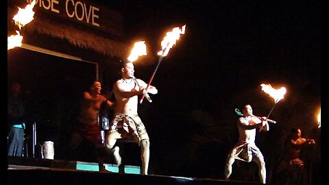Paradise Cove in Hawaii Fire dancing Polynesian culture if you are there dont miss this!