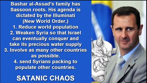 Syria's Bashar al Assad is a Rothschild Illuminati Plant and from the Sassoon Bloodline