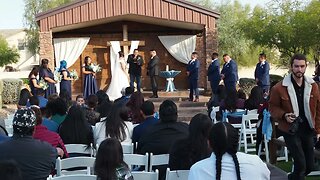 Monica and Fabeian Begay Ceremony 12/18/2022 Fall Wedding PHX Arizona