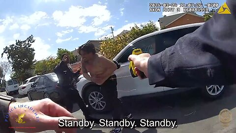 Domestic Violence Restraining Order Violation Suspect Getting Tased After a Short Foot Pursuit