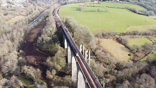 Train spotting from above UK #trainspotting #uk