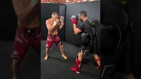 A look at some of the work Petr Yan is putting in at Tiger Muay Thai right now.