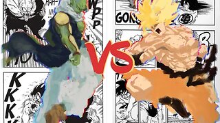 Goku vs Piccolo Art battle! Who won? 🐵vs🐸 #shorts