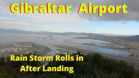 Storm in the Distance; Landing at Gibraltar Airport