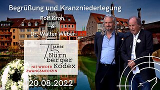 75 Jahre Nürnberger Kodex - Begrüßung und Kranzniederlegung - 20.08.2022
