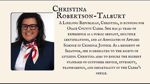 Christina Robertson-Talburt for County Clerk