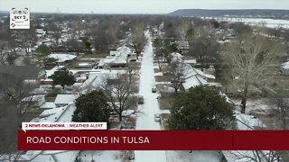 Road conditions around Tulsa area in second-straight day of winter weather