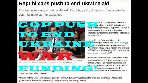 Republicans in congress seek to defund Ukraine in light of high civilian casualties!