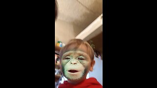 Convinced my nephew he looks like a monkey….