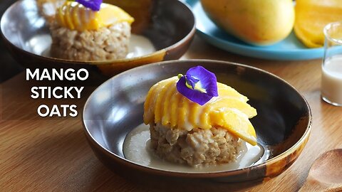 Mango Sticky Oats | Easy Oatmeal Breakfast Recipe | Vegan food