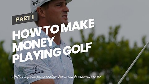 How To Make Money Playing Golf With A Golf Course