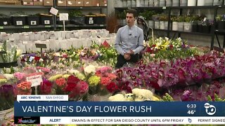 San Diego flower shop busy preparing Valentine's Day orders