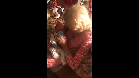 Tj first time meeting his Great-great-grandma Tina