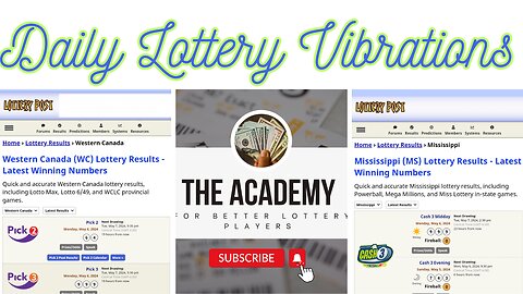 Wednesday Daily Lottery Vibrations 5-8-24