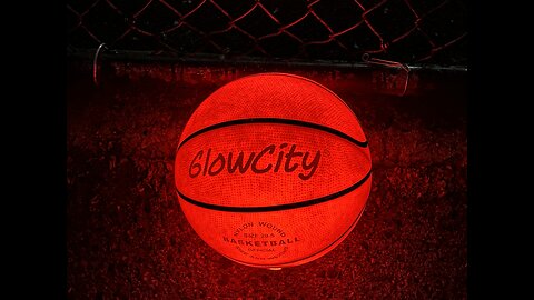 GlowCity Glow Light up in The Dark Basketball Glowing LED Night Time Late Game Play Full Half Court