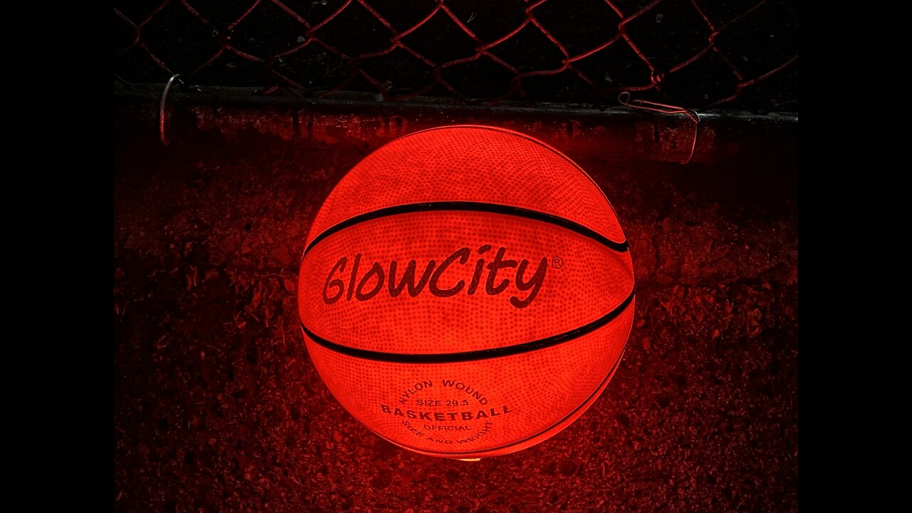 GlowCity Glow Light up in The Dark Basketball Glowing LED Night Time