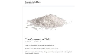 Covenant of Salt - Part One