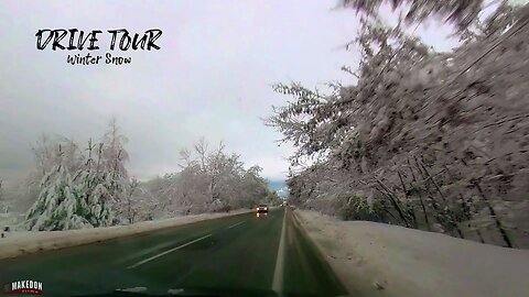 Winter Snow Car DRIVING TOUR [POV] BITOLA, PRILEP, Macedonia (Relax Video) Insta360 One X2