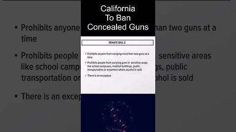 California To Ban Concealed Carry 😮 #newsome #california #concealedcarry #felony
